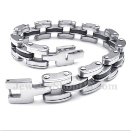 Pulsera De Titanio Negra Para Hombre