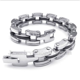 Pulsera De Titanio Negra Para Hombre