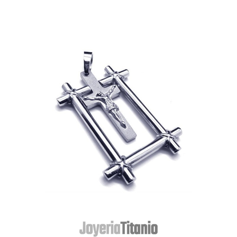 Colgante De Titanio Con Cruz De Jesús De Moda