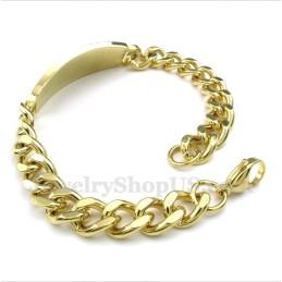 Pulsera De Titanio, Oro Y Diamantes Con Diseño De Meandro Griego Para Hombre