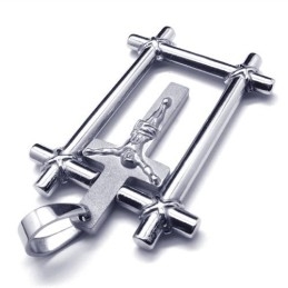 Colgante De Titanio Con Cruz De Jesús De Moda
