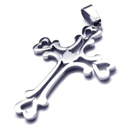 Colgante De Titanio Con Forma De Cruz De Amor Y Corazón Dulce