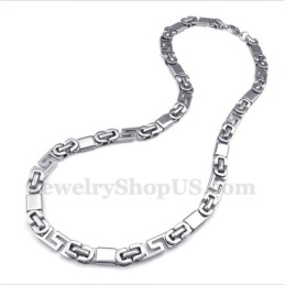 Collar De Titanio Con Diseño De Meandro Griego Para Hombre