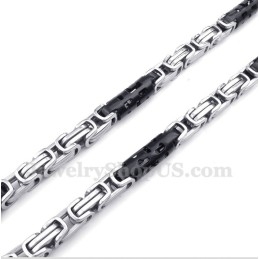Collar Cilíndrico De Titanio Negro Para Hombre