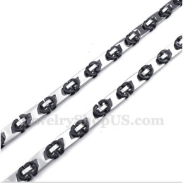 Collar De Media Luna De Titanio Negro Para Hombre
