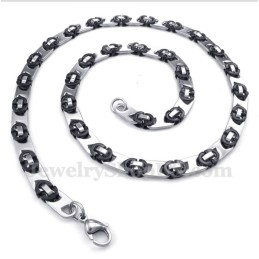 Collar De Media Luna De Titanio Negro Para Hombre