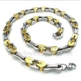 Collar De Titanio Y Oro En Capas Para Hombre
