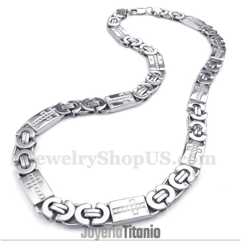 Collar De Cruz De Titanio Para Hombre