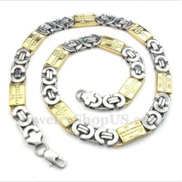 Collar De Cruz De Oro Y Titanio Para Hombre