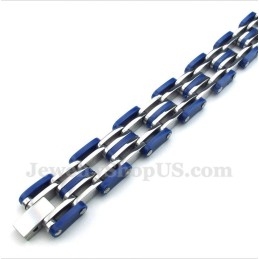 Pulsera De Caucho Azul De Titanio Para Hombre