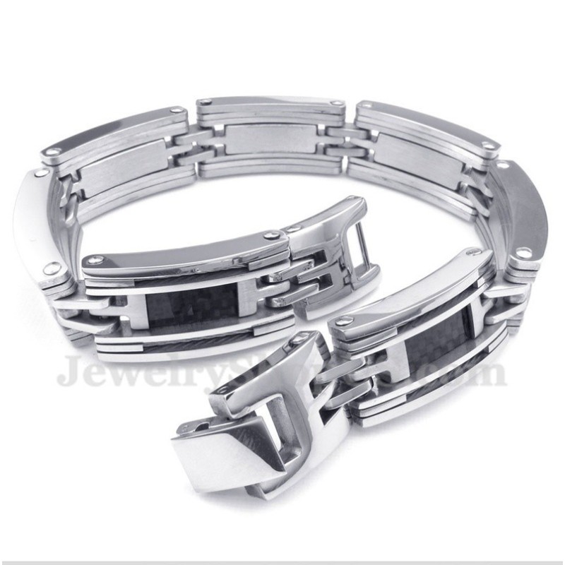Pulsera De Cable De Fibra De Carbono Y Titanio Para Hombre Pulsera De Cable De Fibra De Carbono Y Titanio Para Hombre
