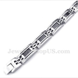 Pulsera De Cable De Fibra De Carbono Y Titanio Para Hombre