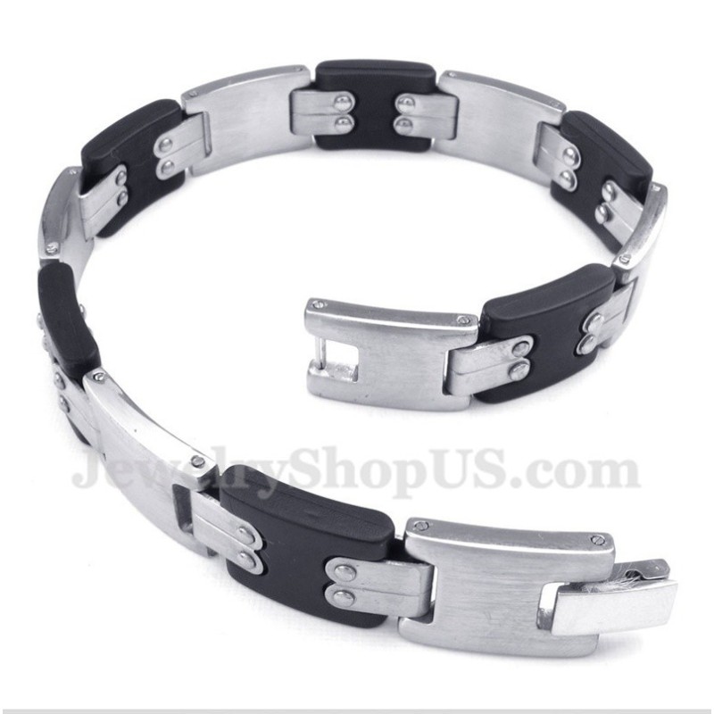 Pulsera De Titanio Negra Para Hombre Pulsera De Titanio Negra Para Hombre