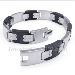 Pulsera De Titanio Negra Para Hombre