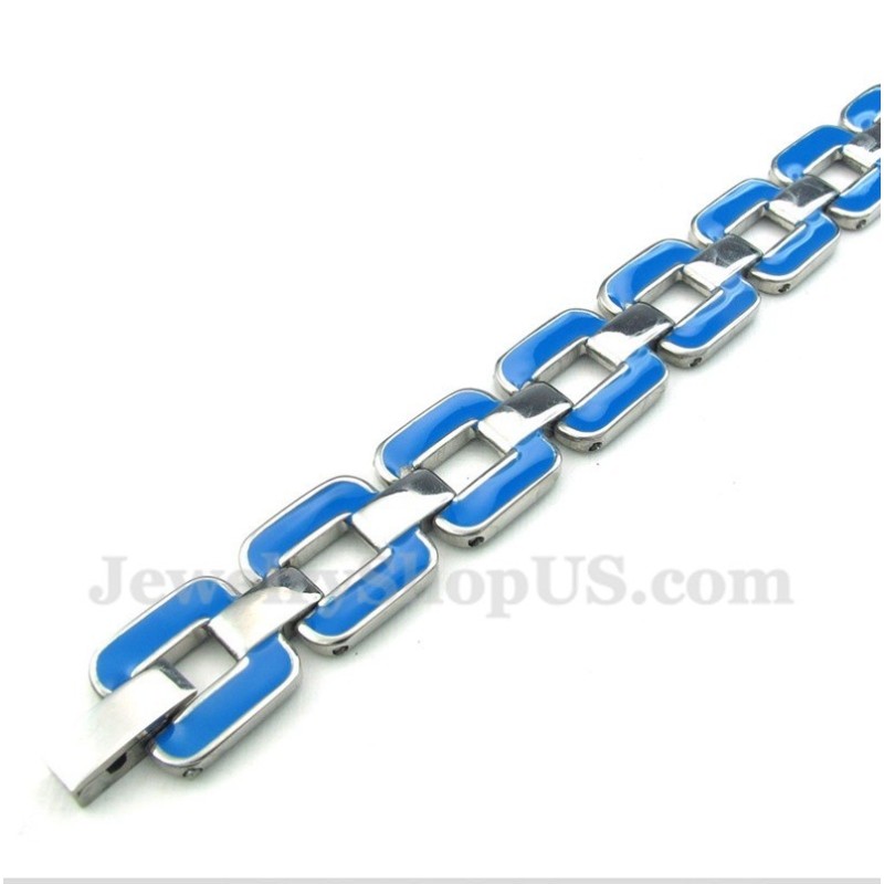 Pulsera De Titanio Azul Para Hombre Pulsera De Titanio Azul Para Hombre