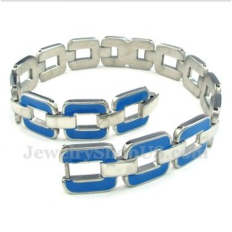Pulsera De Titanio Azul Para Hombre