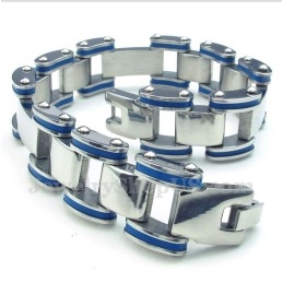 Pulsera De Caucho Azul De Titanio Para Hombre