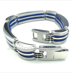 Pulsera De Titanio Azul Para Hombre
