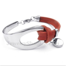 Pulsera De Cuero De Titanio Para Hombre