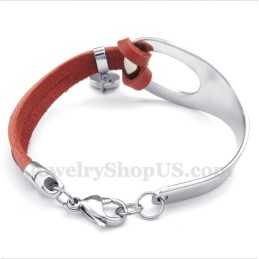 Pulsera De Cuero De Titanio Para Hombre