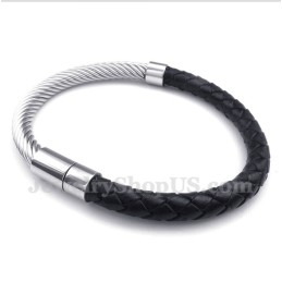 Pulsera De Cuero De Titanio Para Hombre