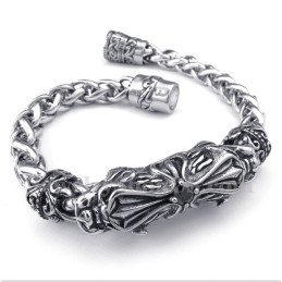 Pulsera De Diamantes Fundidos En Titanio Para Hombre