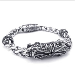 Pulsera De Diamantes Fundidos En Titanio Para Hombre