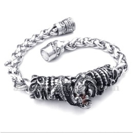 Pulsera De Diamantes Rojos Fundidos En Titanio Para Hombre