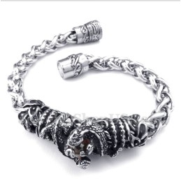 Pulsera De Diamantes Rojos Fundidos En Titanio Para Hombre