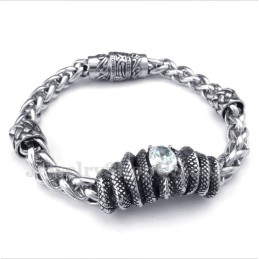 Pulsera De Diamantes Blancos Fundidos En Titanio Para Hombre
