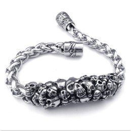 Pulsera De Calavera De Titanio Fundido Para Hombre