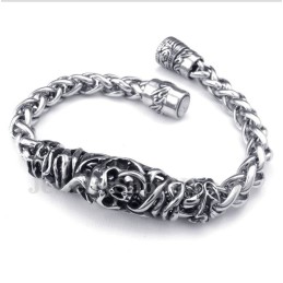 Pulsera De Calavera De Titanio Fundido Para Hombre