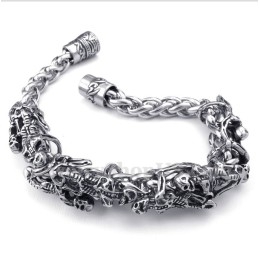 Pulsera De Calavera De Titanio Fundido Para Hombre