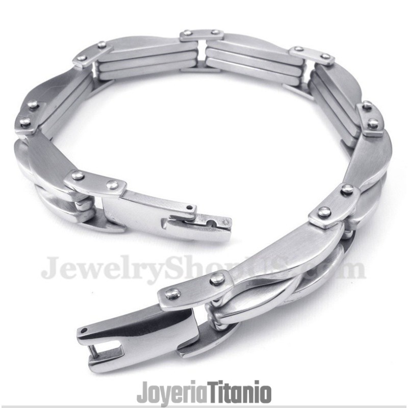 Pulsera De Ondas De Titanio Para Hombre