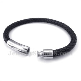 Pulsera De Cuero De Titanio Para Hombre