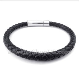 Pulsera De Cuero De Titanio Para Hombre