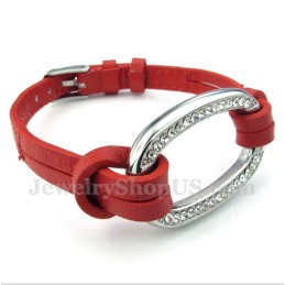 Pulsera De Cuero De Titanio Para Hombre