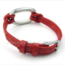 Pulsera De Cuero De Titanio Para Hombre