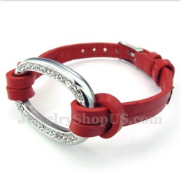Pulsera De Cuero De Titanio Para Hombre