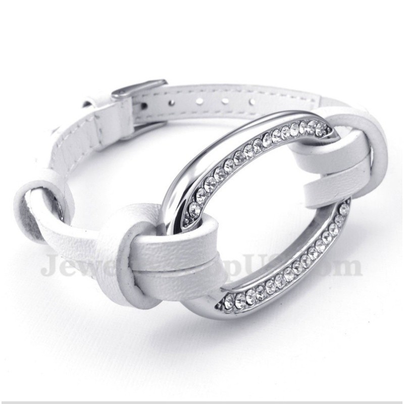 Pulsera De Cuero De Titanio Para Hombre