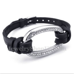 Pulsera De Cuero De Titanio Para Hombre
