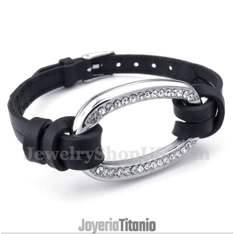 Pulsera De Cuero De Titanio Para Hombre Pulsera De Cuero De Titanio Para Hombre