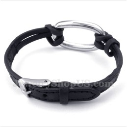 Pulsera De Cuero De Titanio Para Hombre