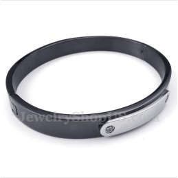 Pulsera De Titanio Negra Para Hombre