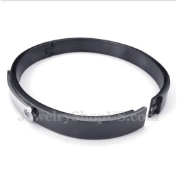 Pulsera De Titanio Negra Para Hombre