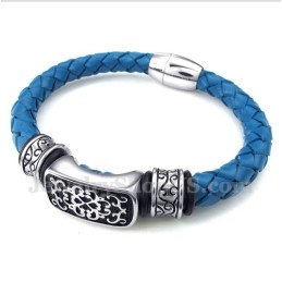 Pulsera De Cuero De Titanio Para Hombre