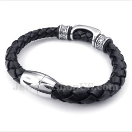 Pulsera De Cuero De Titanio Para Hombre
