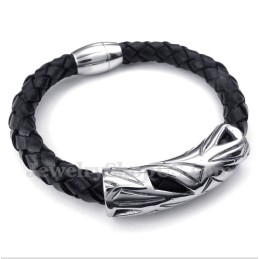 Pulsera De Cuero De Titanio Para Hombre