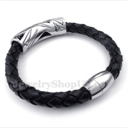 Pulsera De Cuero De Titanio Para Hombre