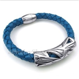 Pulsera De Cuero De Titanio Para Hombre